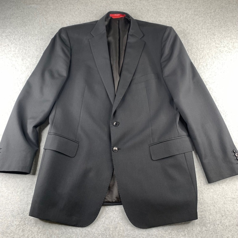 Tino Cosma Blazer Mens‎ Charcoal Black Micro Diamond Weave Sport Coat Italy